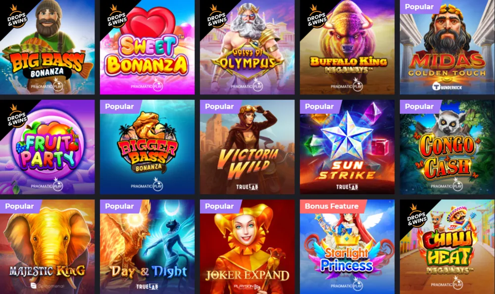 Lucky Nova Casino spel och spelautomater