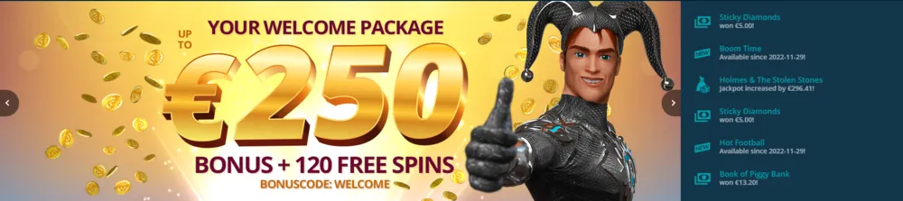 platin casino welcome pachage