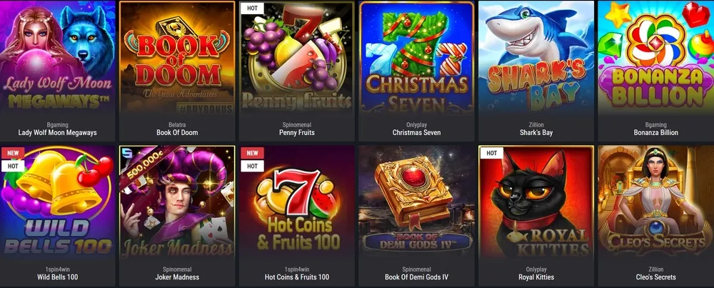 Cobra Casino spel och slots