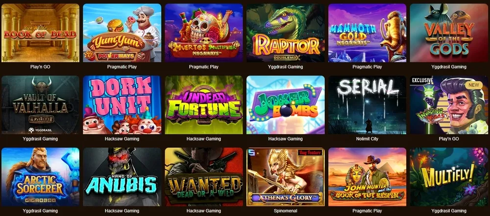 Vasy Casino spel och slots